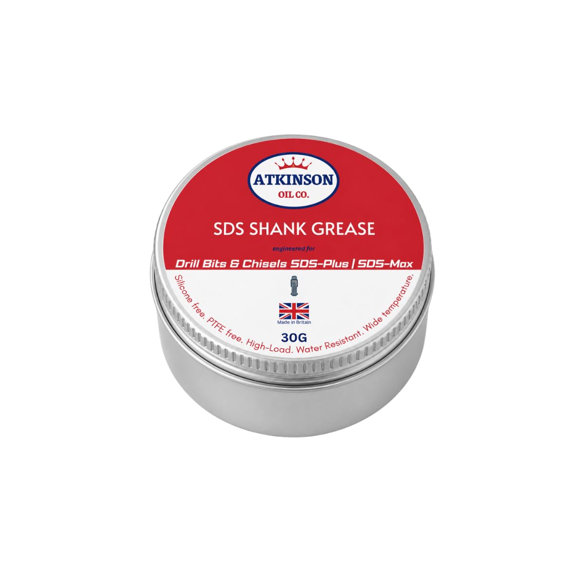 Atkinson Oil Co. SDS Shank Grease 30 g – Heavy-Duty Lubricant for SDS Drill Bits, Chisels & Rotary Hammer Tools
