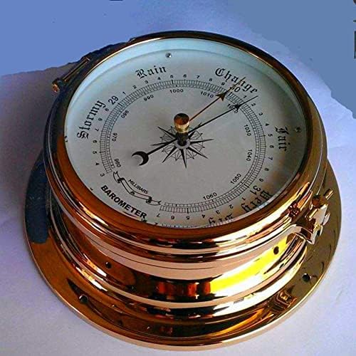 Aneroid Barometer, High-Precision Porthole Barometer, 7" Professional Boat Air Pressure Measurement, for Navigation, Aviation, Decoration, Mountaineering, Agriculture, Household