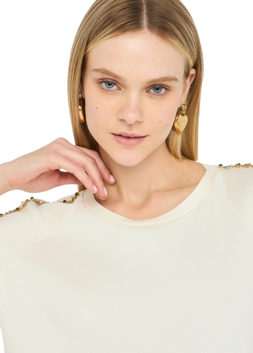 Liu Jo Felpa Girocollo Invernale Donna Better con Strass TF5114