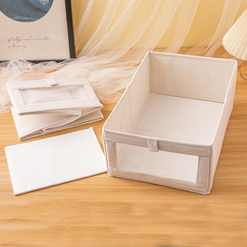 SOLUSTRE Clothes Storage Organizer Foldable Storage Basket for Socks Small Items Cosmetics Laundry Closet Organizer and Bin 15.74 X 10.62 X 6.69 in 1 Pack
