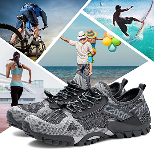 Image of SOBASO Water Shoes Women Men Quick Drying Swim Beach Aqua Shoes for Water Sport Diving Hiking Sailing Travel