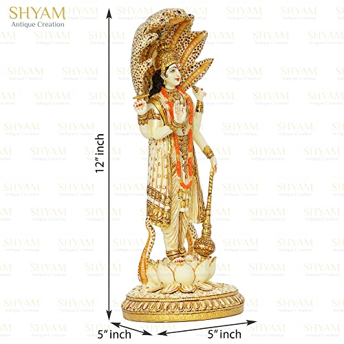Image of Large Size Lakshmi Vishnu Ji Standing Statue MATA Laxmi Vishnu Blessing Murti Lakshmi Narayan Idol for Home Temple Diwali Pooja