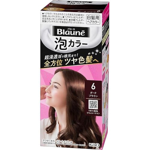 Kao Blaune Bubble Hair Color For Gray Hair - 6 Dark Brown miniatura 1