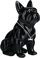 Vista 1 de suruim Colección de estatuas de bulldog francés de lujo, escultura de perro cromada doradaplateada, estatua decorativa de perro para decoración