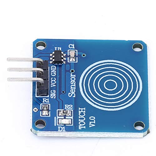 Digital Touch, Sensor, Capacitive Touch Switch Module, Quick Response Time, 4pcs M2 Screws for Easy Installation, Plastic + Copper Material, 36g Gross Weight, 2~5.5V Power