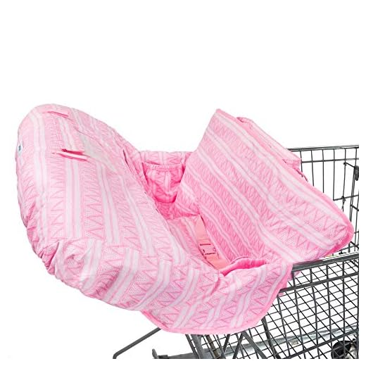 Simple Being Baby Shopping Seat 2-in-1 Grocery Cart and Highchair Covers for Kids, Hypoallergenic Washable (Pink)