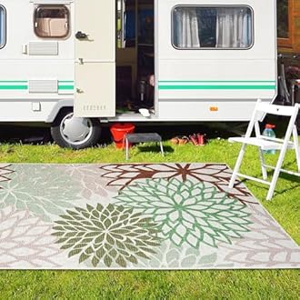 homeart Outdoor Rug - Easy-Clean, Durable, Stain-Resistant, Weather & UV Resistant Indoor & Outdoor Rugs for Porch, Deck, Balcony, Garden, Picnic and Patio | Bellis Mix - 80x150cm