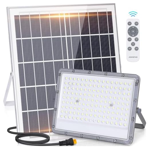 Aigostar - Faretto led esterno con pannello solare，200W