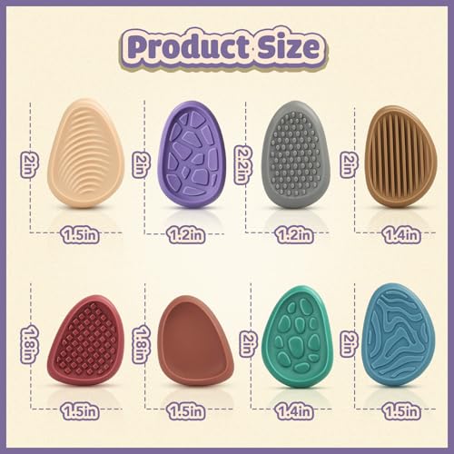 Fidget Toys Adults Sensory Stone: 8 Pack Texture Worry Stone for Kids Calming - Sensory Autism Toys for Anxiety Relief - Quiet Small Fidgets for Classroom Prizes - Image 4