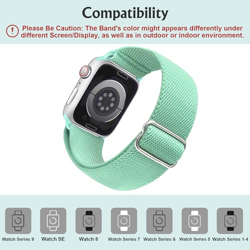 Image of Arae Stretchy WatchBand Compatible for Apple Watch Band 49 /45 /44 /42 /41 /40mm /38mm Comfortable Adjustable Sport Band for iWatch Series 10 9 8 7 6 5 4 SE 3 2 1 Women Men
