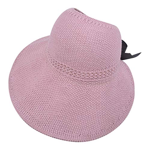 Gorros marinos gorra de playa Floppy Women Hat Cycling Hat Ajustable Señoras Protector Solar Gorra de Béisbol, Rosa., Talla única
