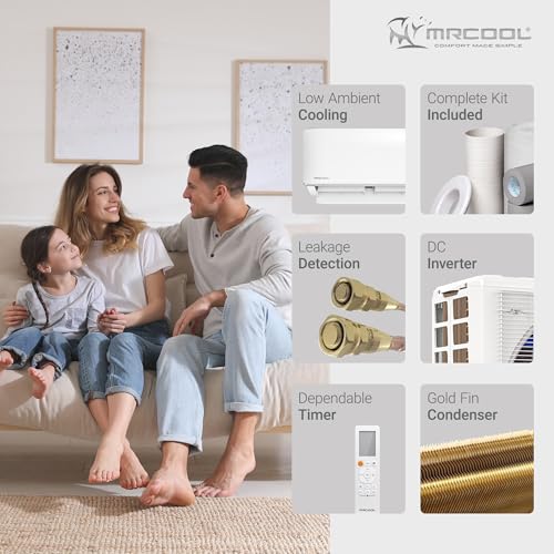Image of MRCOOL 24000 BTU 230V Ductless Inverter Mini Split Air Conditioner & Heat Pump System, 5th Gen DIY - Wall-Mounted AC Unit w / Heating and Cooling for Home, Office & Commercial Space
