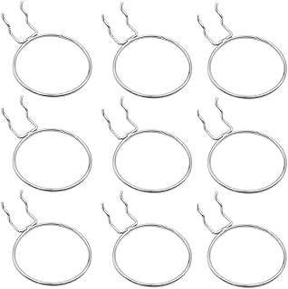 Rurili Metal Plating Pegboard Cups Holder Ring Style Pegboard Hooks Pegboard Accessories Sturdy Pegboard Organizer Hooks for Storage 10 Pcs (Medium)