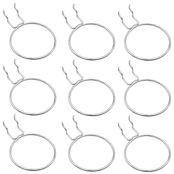 Rurili Metal Plating Pegboard Cups Holder Ring Style Pegboard Hooks Pegboard Accessories Sturdy Pegboard Organizer Hooks for Storage 10 Pcs (Medium)