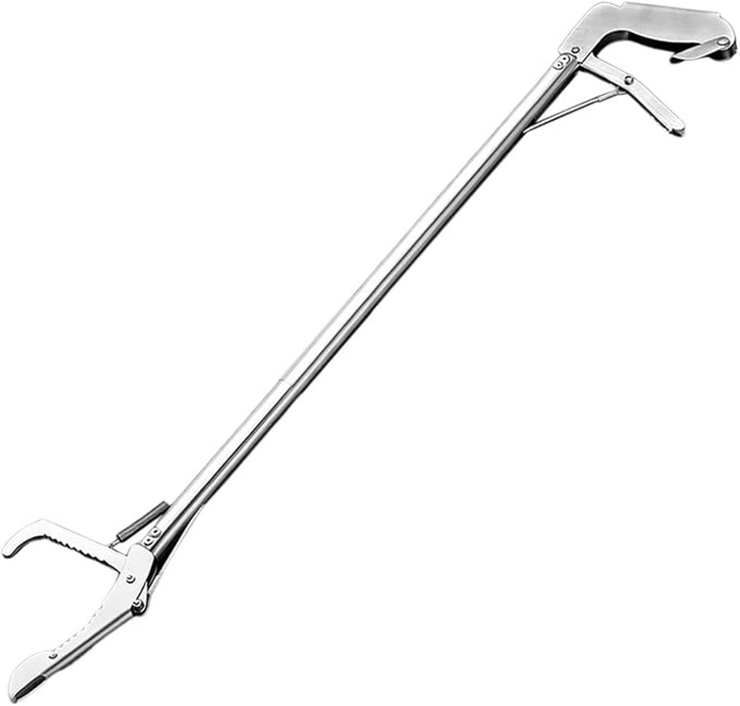 Agarrador de Serpientes Ajustable 150cm Plegable Boca Curva, Pinzas de Alimentación Profesionales Reutilizables, Herramienta Pesada para Recoger Basura Captura