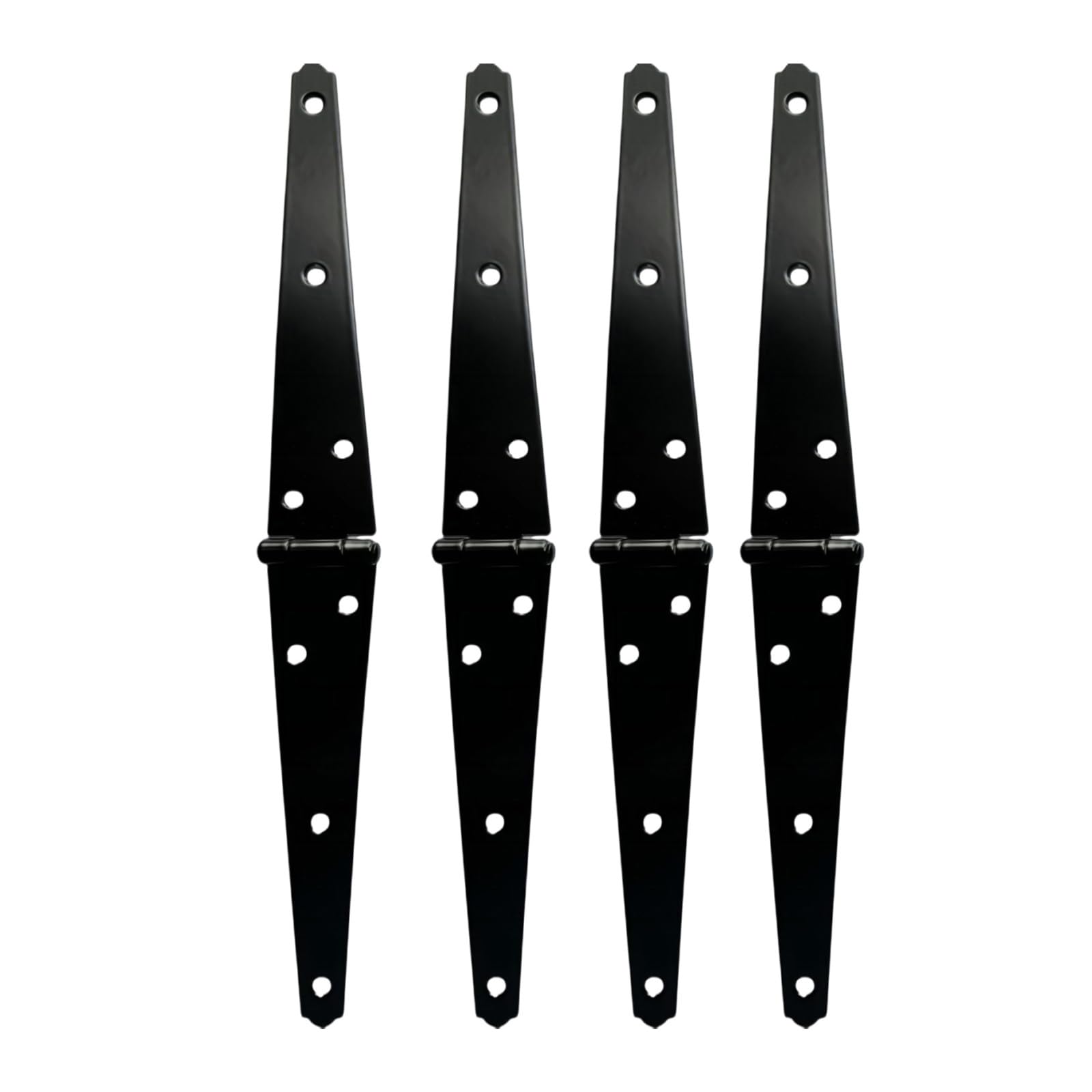 Duty Door Hinges Decorative Strap Hinge Hardware Black Shed Door Gate Hinges with Screws Black Shed Gate with Screws