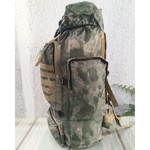 Mochila Grande Impermeável 80 litros Camping Trilha Camuflada Tática Militar Cargueira Aventura Pesc