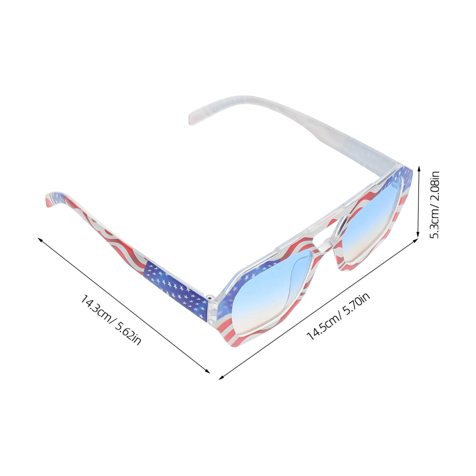 Ipetboom Patriotic Independence Day Sunglasses Usa Flag Pattern Lightweight Durable Fashion Eyewear for Men