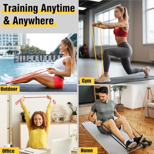 Fokky Resistance Bands, 3 Levels Exercise Band with Door Anchor, Resistance Bands Set for Men&Women, Pull Up Bands for Gym Workout, CrossFit, Stretching, strength training - Image 5