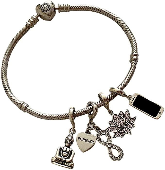 925 Sterling Silver Charm Bead fits Pandora Bracelets & Necklaces & More DIY3