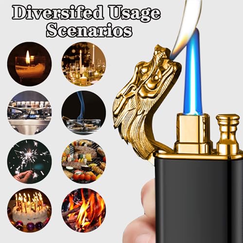 Encendedor Dragon Lighter con llama ajustable y recargable miniatura 3
