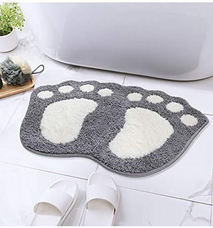 Xilei Absorbent Bath mats Bath Rugs 18.9 x 26.4 Inches for Tub, Shower, and Bath Room (Gray)