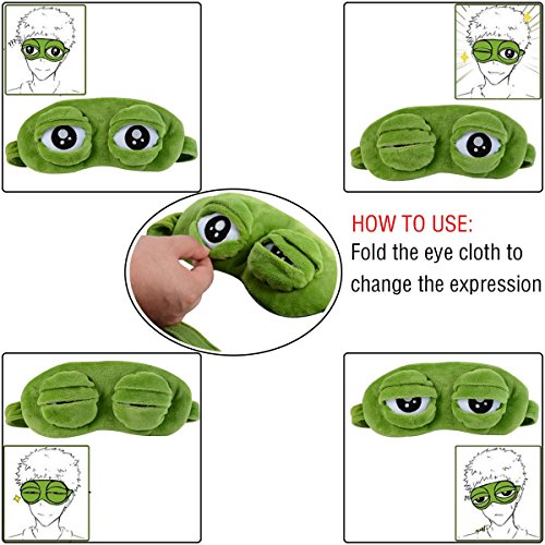 Sleep Mask for Girls Women Men Kids Funny Cute Contoured Blackout Frog Cat Dog Animal 3D Sleep Eye Mask for Sleeping 2… - Image 3
