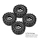 INJORA 1.9 Schlamm Reifen Sat Offset -8.9mm Beadlock Felge für 1/10 RC Crawler Auto Axial SCX10 90046 UTB18 TRX4,Schwarz
