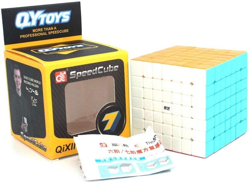 Cubelelo Qiyi Qixing S 7X7 Stickerless Speed Cube Magic Puzzle (Multi Color), Kid