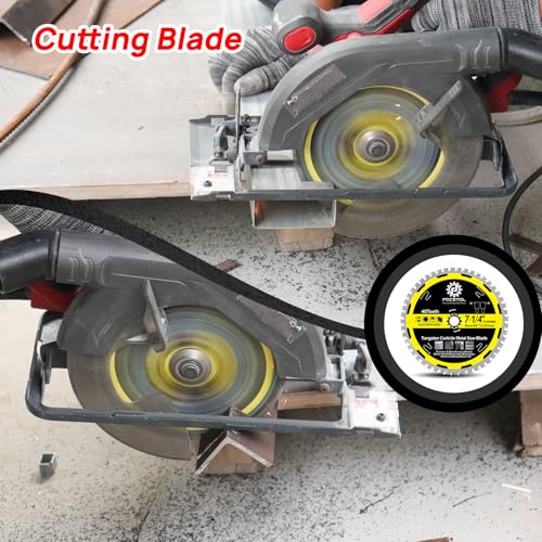 Image of 7-1 /4 Inch Metal Cutting Circular Saw Blade - FOCSTOL 5pcs Tungsten Carbide Tipped Saw Blade 48T for Iron Ferrous Metals Steel Pipe Arbor 5 /8 Inch