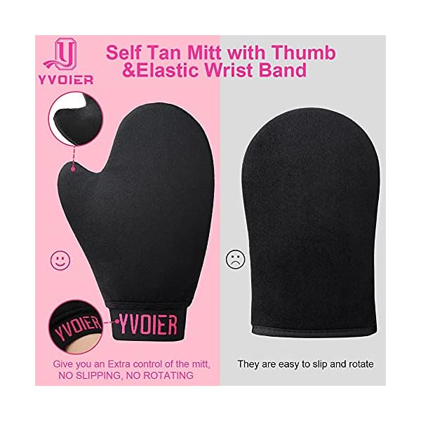 YVOIER-Self-Tanner-Mitt-Applicator-Elastic-Wrist-Plus-Thumb-Tanning-Mitten-Self-Tan-Mitt-Velvet-Self-Tanning-Mitts-Self-Tanner-Applicator-Self-Tanning-Gloves-Sunless-Tanner-Mitt YVOIER Self Tanner Mitt Applicator - Elastic Wrist Plus Thumb Tanning Mitten Self Tan Mitt Velvet Self Tanning Mitts Self Tanner Applicator Self Tanning Gloves Sunless Tanner Mitt