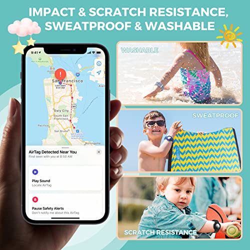 Image of Waterproof AirTag Bracelets for Kids, Hidden Silicone Wristbands, 2 Pack | Compatible with AirTag (1st & 2nd Gen), Lightweight Tracker Holder, Secure Fit, AirTag Not Included