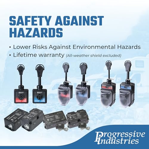Progressive Industries Hardwired RV Surge Protector, 50 Amp EMS with Remote Display and Fault Detection - EMS-HW50C