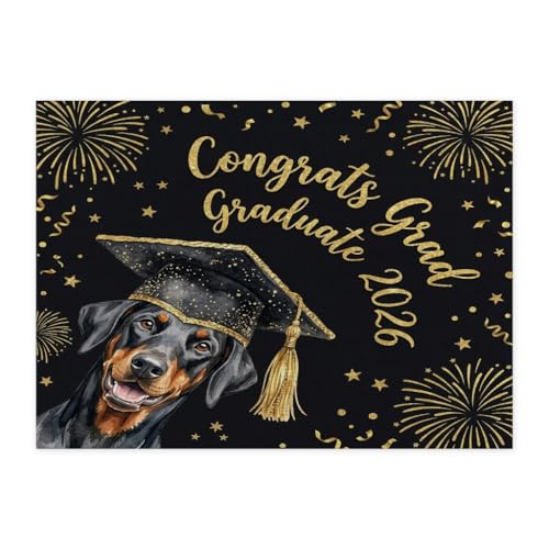 Puzzle de 500 piezas Dobermán Graduado: el regalo de graduación ideal para adultos
