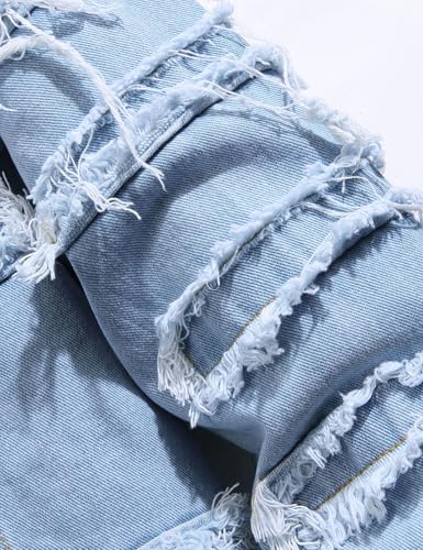 Image of Men`s Classic Ripped Hip Hop Motorcycle Denim Jacket
