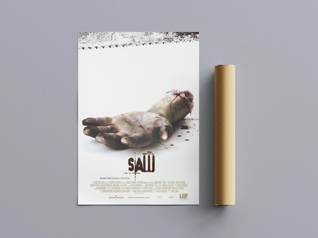 Pixie Posters Multi Colour All Tme Great Horror Movie Posters Saw Wall Art (A4 Size 21Cmx29.7cm)
