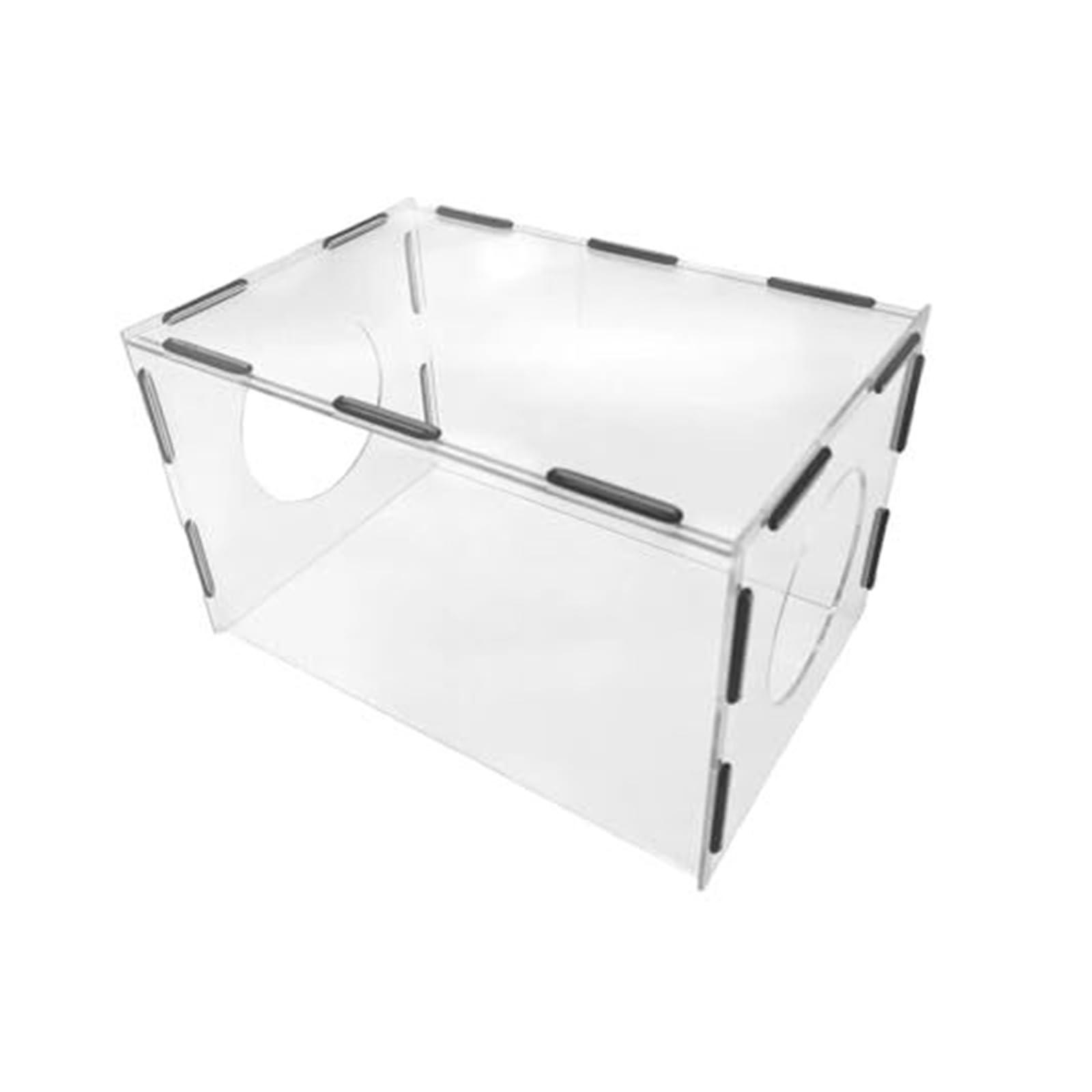 Tudcgjsxf One Color Dust Cover Box Acrylic Grinding Shield With 2 Holes For Sculpturing, Polishing, Cutting, Drilling