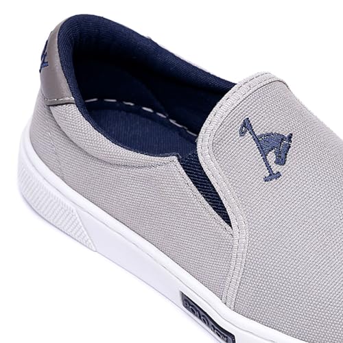 Tênis Iate Infantil Menino Slip On Elástico Conforto Polo Joy (Cinza, BR, Criança de 9 a 12 anos, Nu