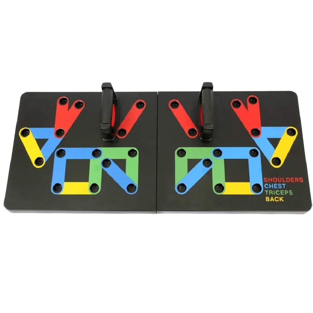 Cretee Push Up Board - Planche Pompes Pliable 12 En 1 - Entraînement Maison - Poignées Antidérapantes