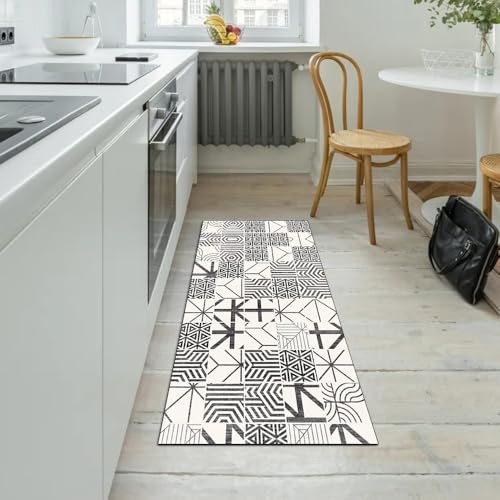 Alfombra pasillo de 40 x 250 cm lavable larga bohemio rosa 5
