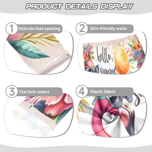 Toddler Girls Leggings Printed Yoga Pants Leggings Watercolor Flamingo for Kids3