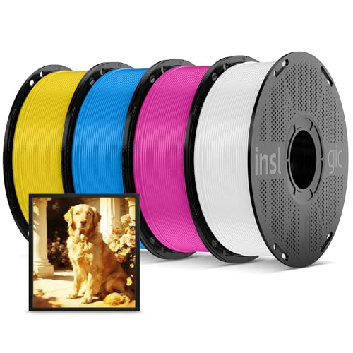 Inslogic Pre-Dried PLA Pro Filament 1.75 mm, CMYK, 4 kg Bundle