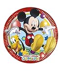 Diseño infantil Perona-81840 Pack 8 platos 20 cm, Mickey Mouse, Multicolor, (50861)