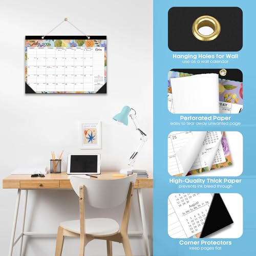 Image of Taja Desk Calendar 2026-2027, Jul 2026-Dec 2027, 18-Month, 17 inch x 12 inch