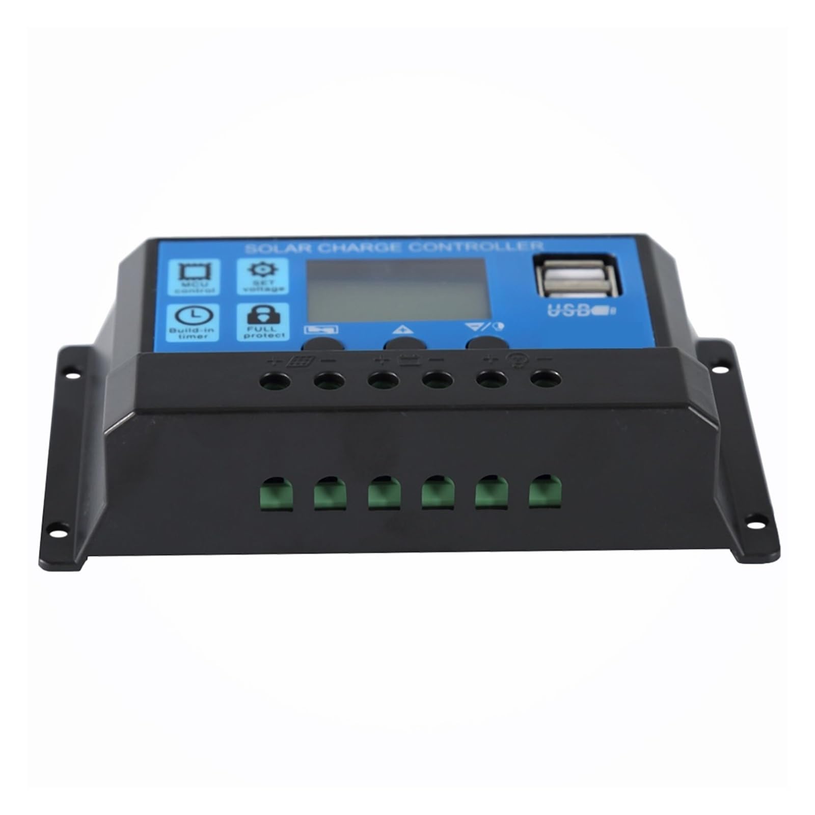 Regolatore Di Carica Solare 10A 20A 30A 40A 50A 60A 12V 24V Auto PWM 5V Uscita PV Batteria Domestica Caricatore LCD Dual USB(40A)