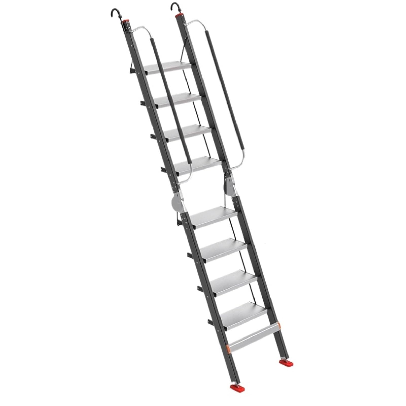 Attic Staircase Attic Ladder Heavy Duty Loft Stairs Ladders with Anti Slip Hook and Feet, Collapsible Loft Compact