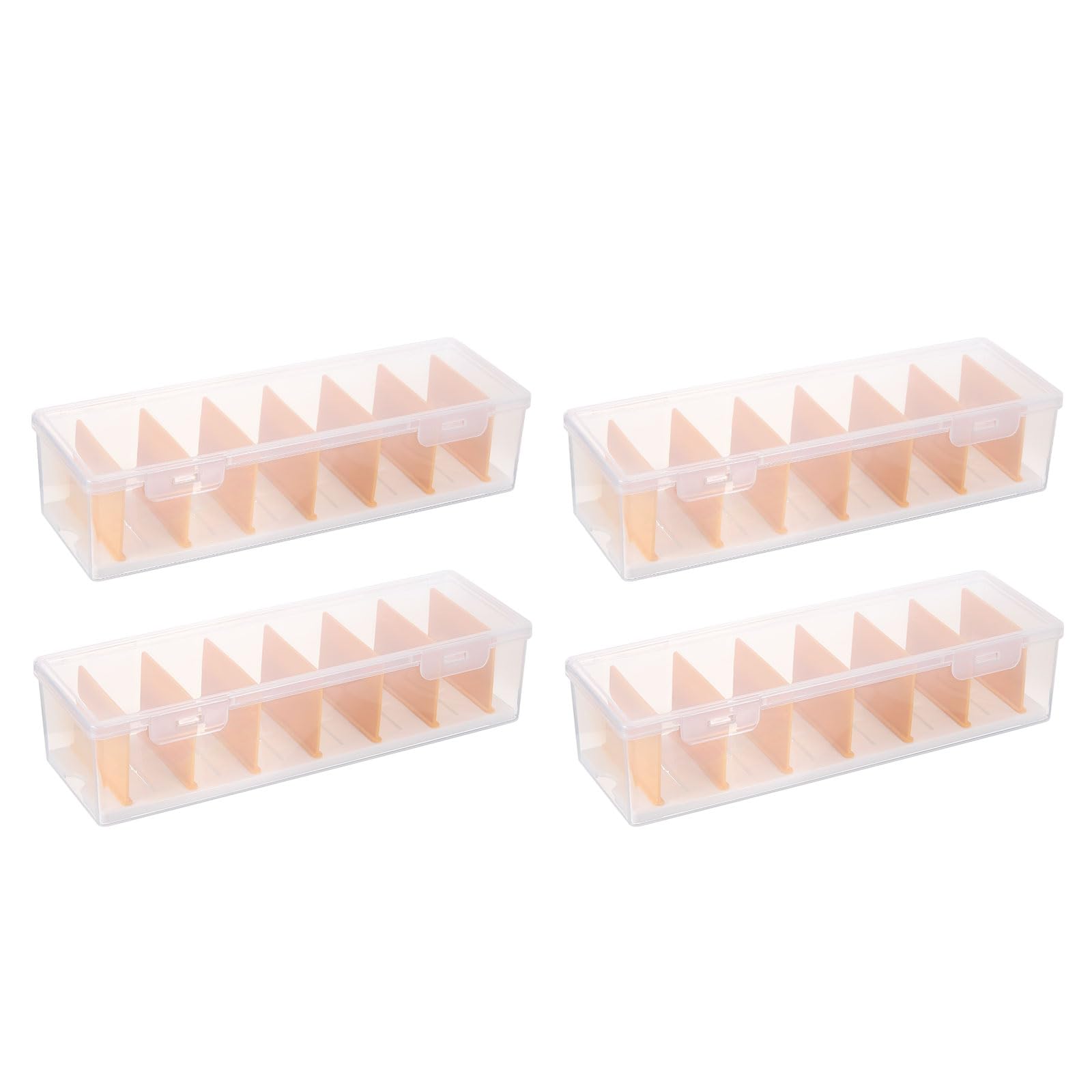 QUARKZMAN Pezzi Portacavi Scomparti, Organizzatore Cavi Scatola Di Plastica Trasparente Con Coperchio, Scatola Di Gestione Cavi Con Divisori Rimovibili Per Accessori Casa Ufficio.