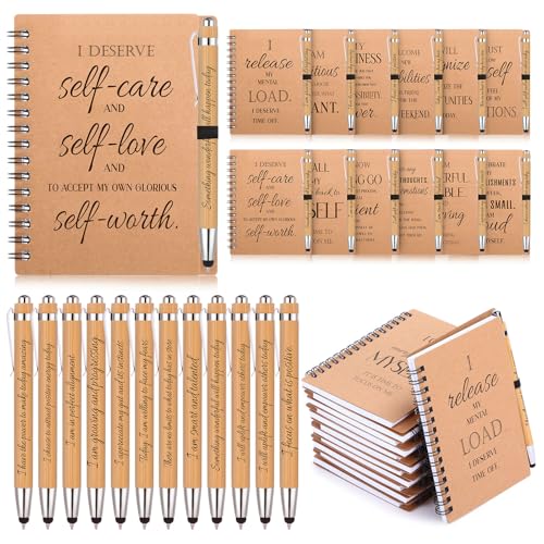 Lot de 24 carnets avec messages de motivation pour cadeaux d'invités
