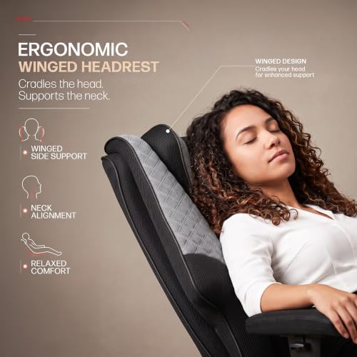 Image of DROGO Majestic Ergonomic Office Chair for Work & Home 400LBS | Big and Tall Boss Chair for Office with High Cushion, Lumbar Support, Padded Armrest, 135 Recline & Footrest,1 Yr Warranty (Black&Grey)