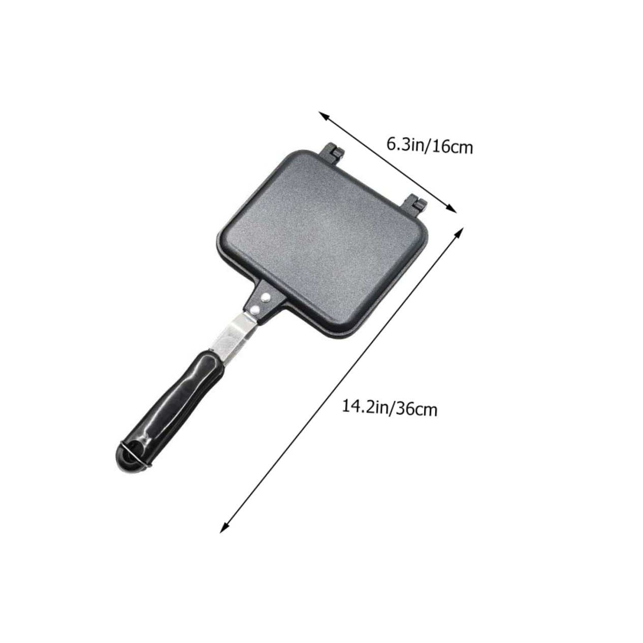 KICHOUSE Breakfast Sandwich Maker Non Stick Double Sided Frying Pan for Grilled Sandwiches Toast and More Compatible with Gas and Induction Cookers Easy to Clean and Use